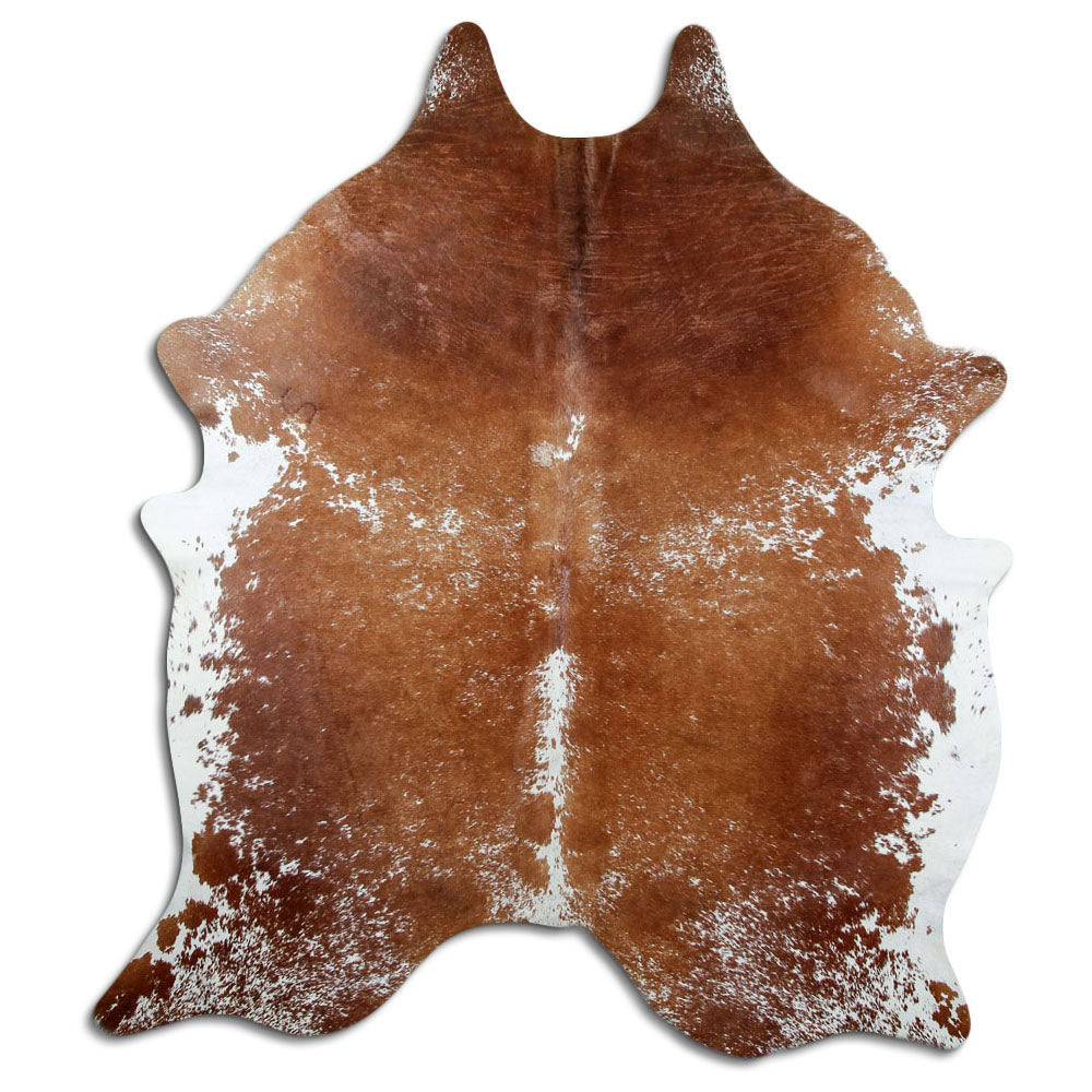 Salt & Pepper Kuhfell, ca. 230 × 190 cm, von oben fotografiert: genau das Fell, das Sie erhalten