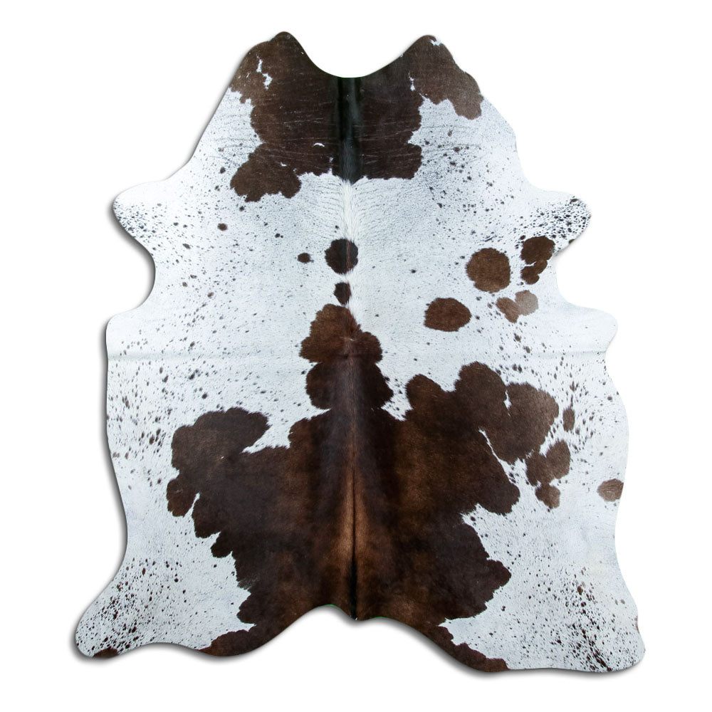 Salt & Pepper Kuhfell, ca. 200 × 180 cm, von oben fotografiert: genau das Fell, das Sie erhalten