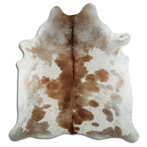 Braun-Weißes Kuhfell XXL