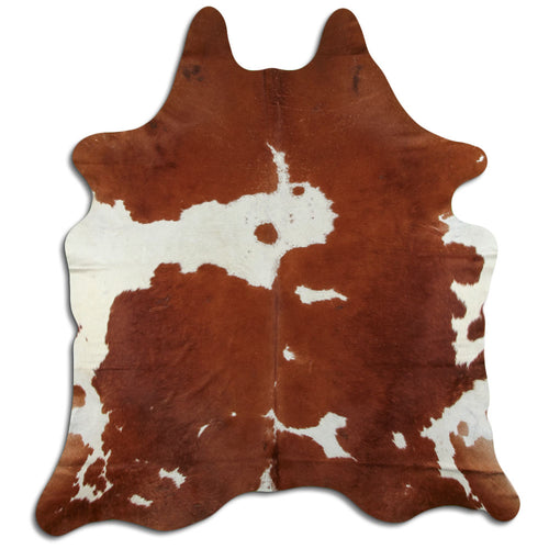 Braun-Weißes Kuhfell XXL
