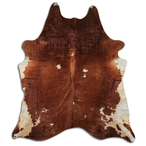 Braun-Weißes Kuhfell XXL