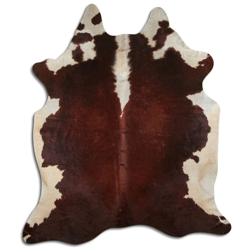 Braun-Weißes Kuhfell XXL