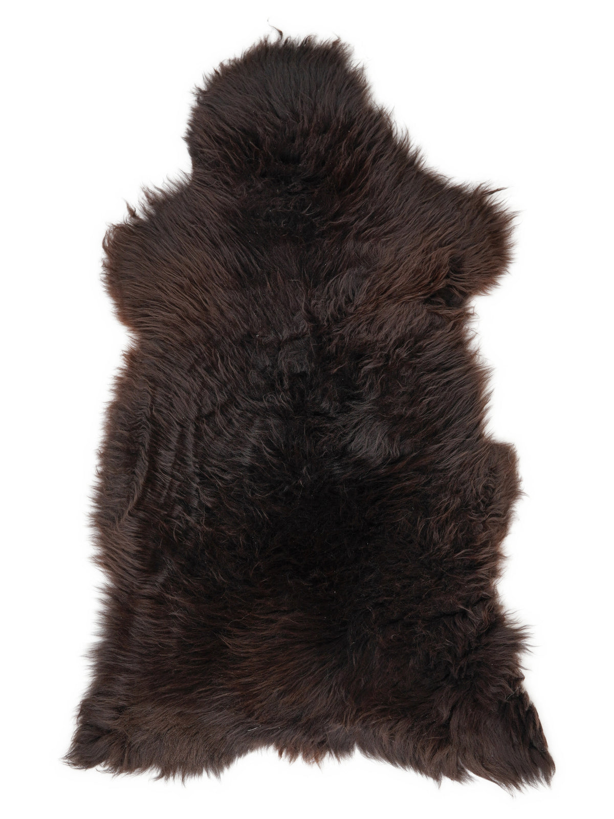 Mehrfarbiges britisches Lammfell, ca. 130 × 65 cm, von oben fotografiert: genau das Fell, das Sie erhalten