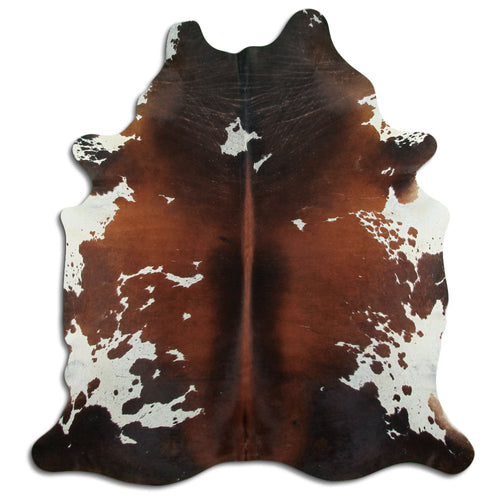 Braun-Weißes Kuhfell XXL