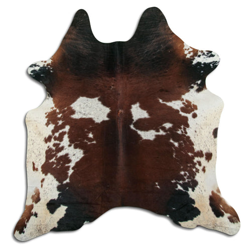 Braun-Weißes Kuhfell XXL