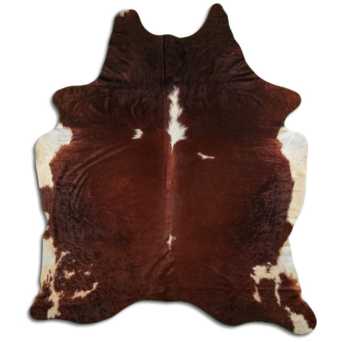 Braun-Weißes Kuhfell XXL