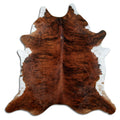 Exotisch gestromtes Kuhfell, ca. 210 × 210 cm, von oben fotografiert: genau das Fell, das Sie erhalten