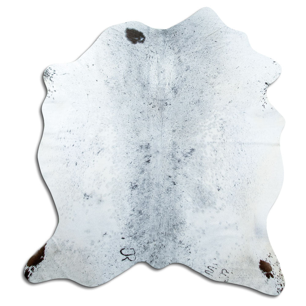 Salt & Pepper Kuhfell, ca. 170 × 160 cm, von oben fotografiert: genau das Fell, das Sie erhalten