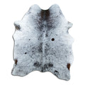 Salt & Pepper Kuhfell, ca. 180 × 140 cm, von oben fotografiert: genau das Fell, das Sie erhalten
