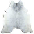 Salt & Pepper Kuhfell, ca. 200 × 190 cm, von oben fotografiert: genau das Fell, das Sie erhalten