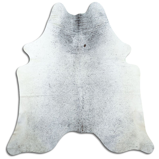 Salt & Pepper Kuhfell, ca. 200 × 190 cm, von oben fotografiert: genau das Fell, das Sie erhalten