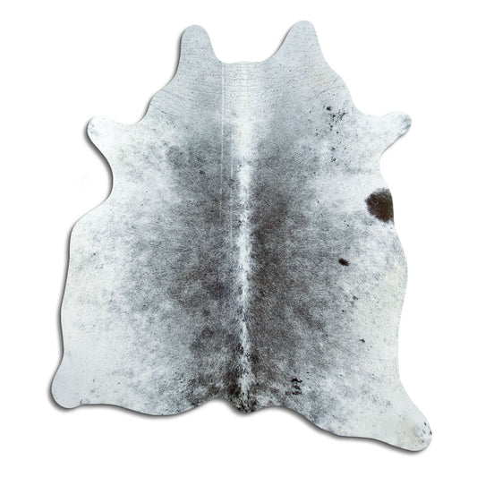 Salt & Pepper Kuhfell, ca. 180 × 160 cm, von oben fotografiert: genau das Fell, das Sie erhalten