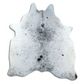 Salt & Pepper Kuhfell, ca. 190 × 180 cm, von oben fotografiert: genau das Fell, das Sie erhalten