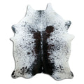 Salt & Pepper Kuhfell, ca. 210 × 170 cm, von oben fotografiert: genau das Fell, das Sie erhalten