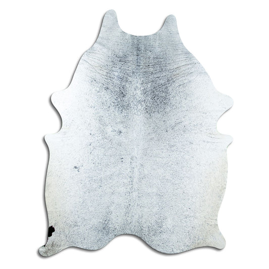 Salt & Pepper Kuhfell, ca. 230 × 170 cm, von oben fotografiert: genau das Fell, das Sie erhalten