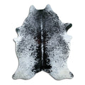 Salt & Pepper Kuhfell, ca. 220 × 170 cm, von oben fotografiert: genau das Fell, das Sie erhalten