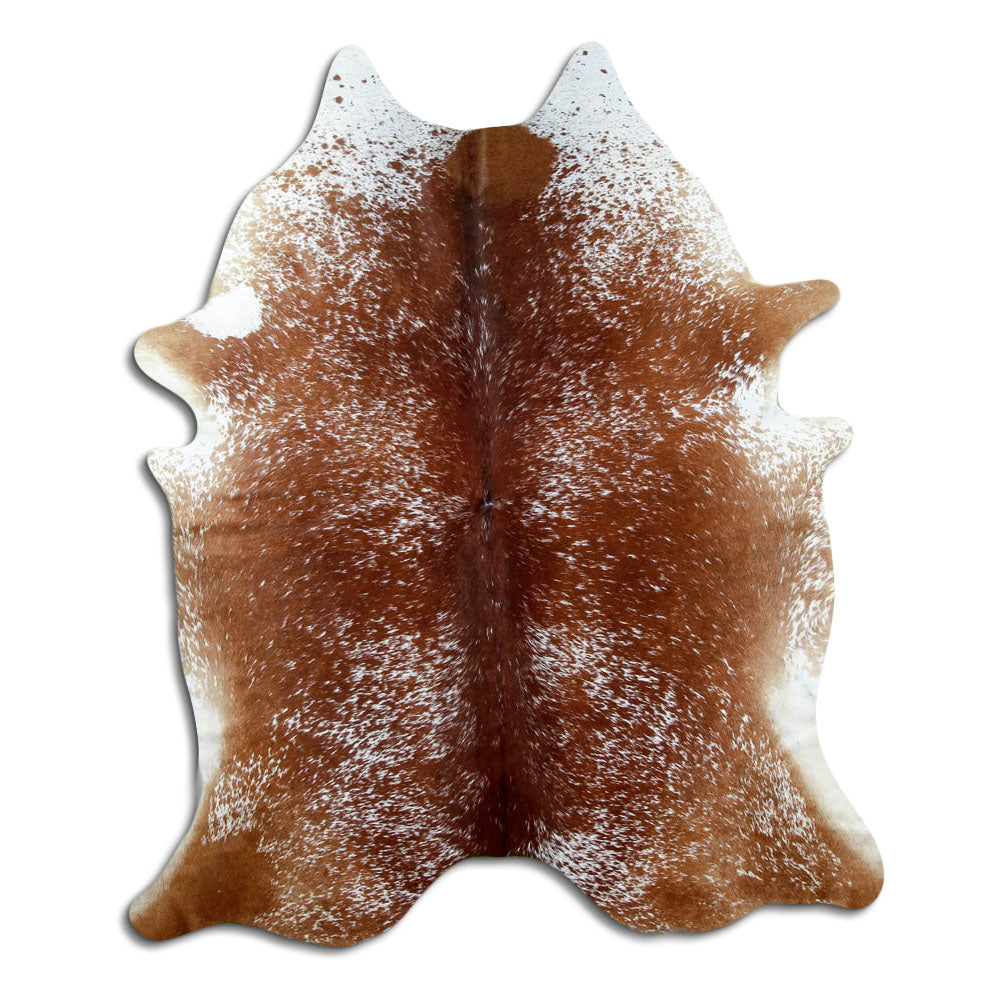 Salt & Pepper Kuhfell, ca. 200 × 160 cm, von oben fotografiert: genau das Fell, das Sie erhalten