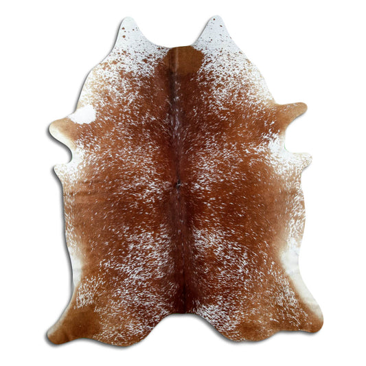 Salt & Pepper Kuhfell, ca. 200 × 160 cm, von oben fotografiert: genau das Fell, das Sie erhalten