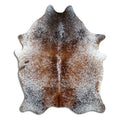 Salt & Pepper Kuhfell, ca. 190 × 150 cm, von oben fotografiert: genau das Fell, das Sie erhalten