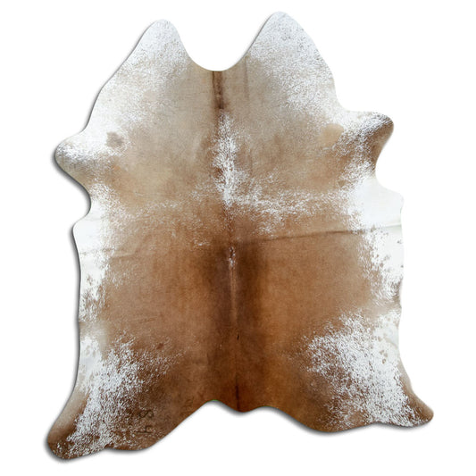Salt & Pepper Kuhfell, ca. 190 × 160 cm, von oben fotografiert: genau das Fell, das Sie erhalten