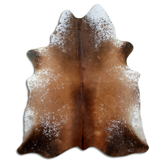 Salt & Pepper Kuhfell, ca. 200 × 170 cm, von oben fotografiert: genau das Fell, das Sie erhalten