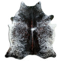Salt & Pepper Kuhfell, ca. 200 × 180 cm, von oben fotografiert: genau das Fell, das Sie erhalten