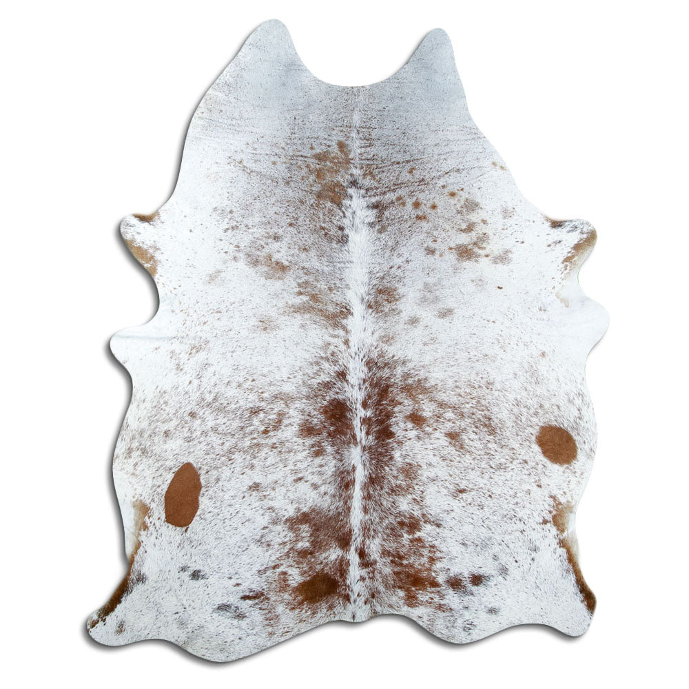 Salt & Pepper Kuhfell, ca. 210 × 160 cm, von oben fotografiert: genau das Fell, das Sie erhalten
