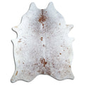 Salt & Pepper Kuhfell, ca. 230 × 180 cm, von oben fotografiert: genau das Fell, das Sie erhalten