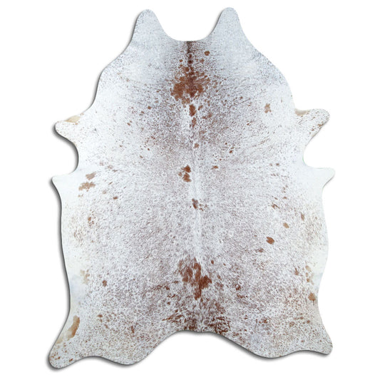 Salt & Pepper Kuhfell, ca. 230 × 180 cm, von oben fotografiert: genau das Fell, das Sie erhalten