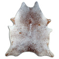 Salt & Pepper Kuhfell, ca. 210 × 190 cm, von oben fotografiert: genau das Fell, das Sie erhalten