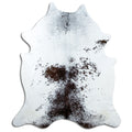 Salt & Pepper Kuhfell, ca. 210 × 180 cm, von oben fotografiert: genau das Fell, das Sie erhalten