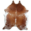 Salt & Pepper Kuhfell, ca. 230 × 190 cm, von oben fotografiert: genau das Fell, das Sie erhalten