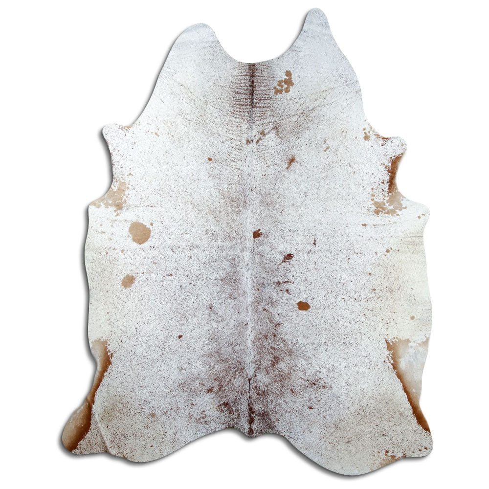 Salt & Pepper Kuhfell, ca. 230 × 180 cm, von oben fotografiert: genau das Fell, das Sie erhalten
