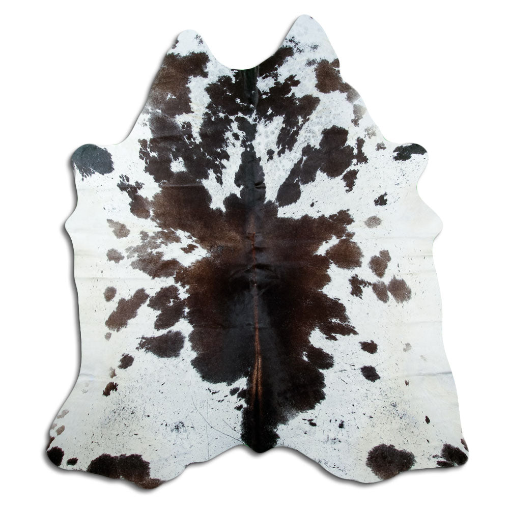 Salt & Pepper Kuhfell, ca. 220 × 200 cm, von oben fotografiert: genau das Fell, das Sie erhalten