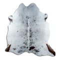 Salt & Pepper Kuhfell, ca. 210 × 200 cm, von oben fotografiert: genau das Fell, das Sie erhalten