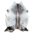 Salt & Pepper Kuhfell, ca. 210 × 160 cm, von oben fotografiert: genau das Fell, das Sie erhalten