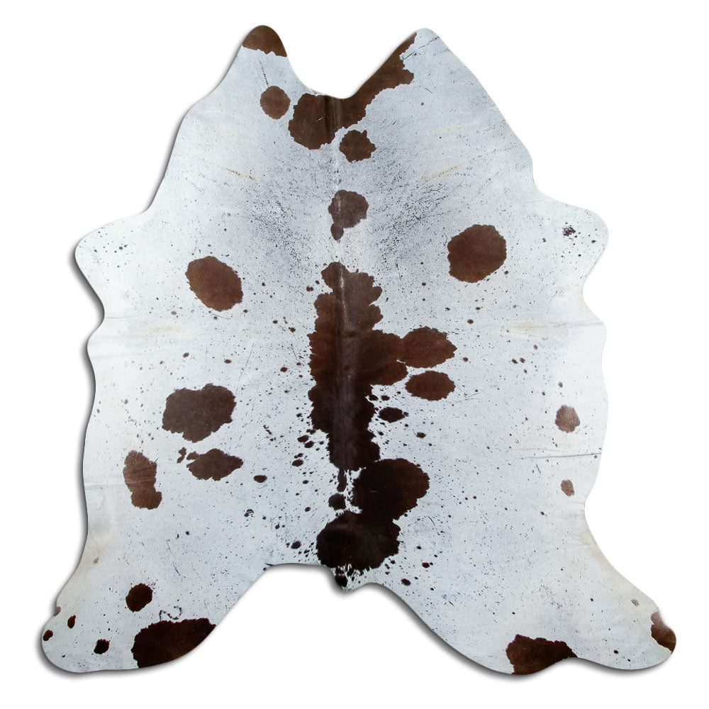 Salt & Pepper Kuhfell, ca. 210 × 210 cm, von oben fotografiert: genau das Fell, das Sie erhalten