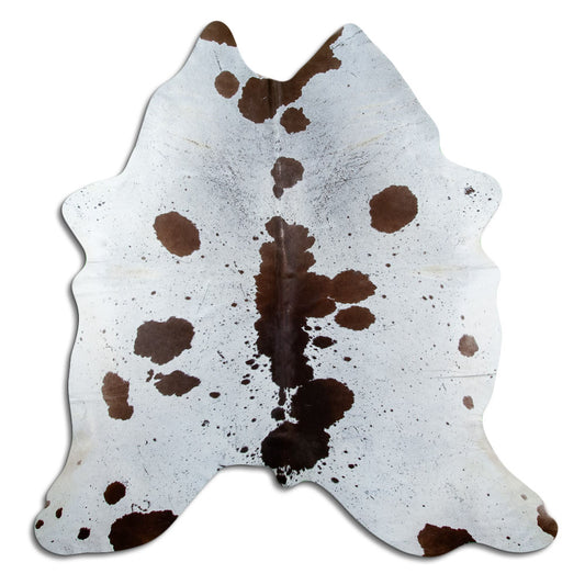 Salt & Pepper Kuhfell, ca. 210 × 210 cm, von oben fotografiert: genau das Fell, das Sie erhalten
