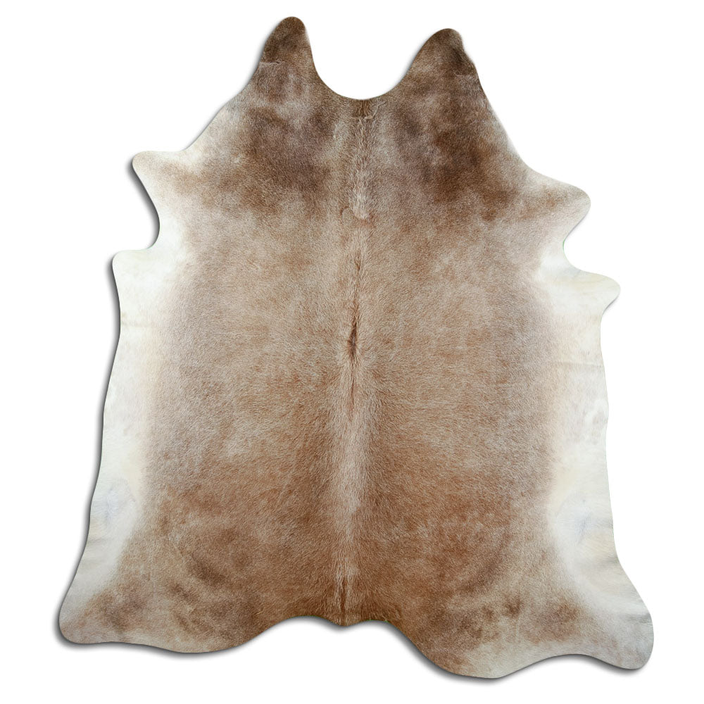 Braunes Kuhfell, ca. 230 × 210 cm, von oben fotografiert: genau das Fell, das Sie erhalten