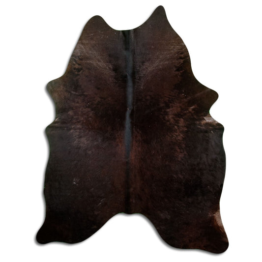 Braunes Kuhfell, ca. 200 × 160 cm, von oben fotografiert: genau das Fell, das Sie erhalten
