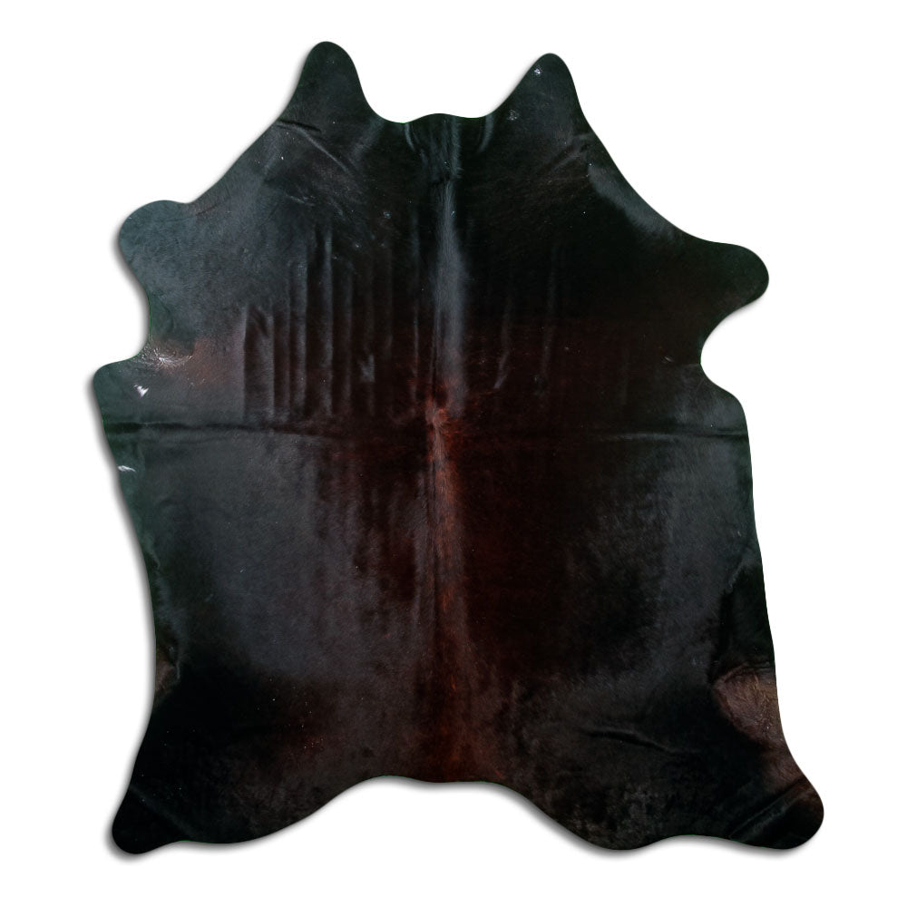 Braunes Kuhfell, ca. 200 × 170 cm, von oben fotografiert: genau das Fell, das Sie erhalten
