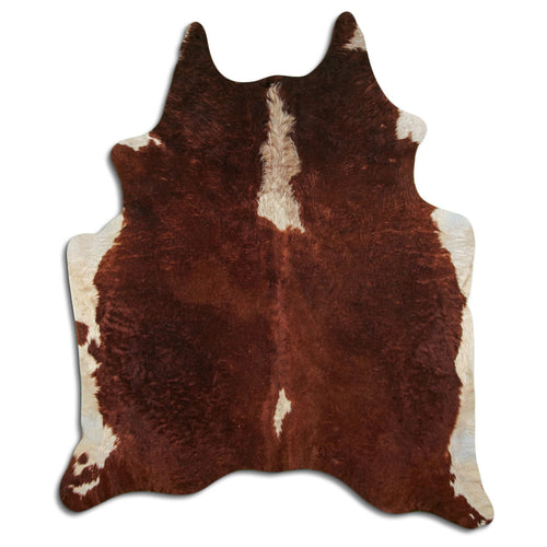 Braun-Weißes Kuhfell XXL