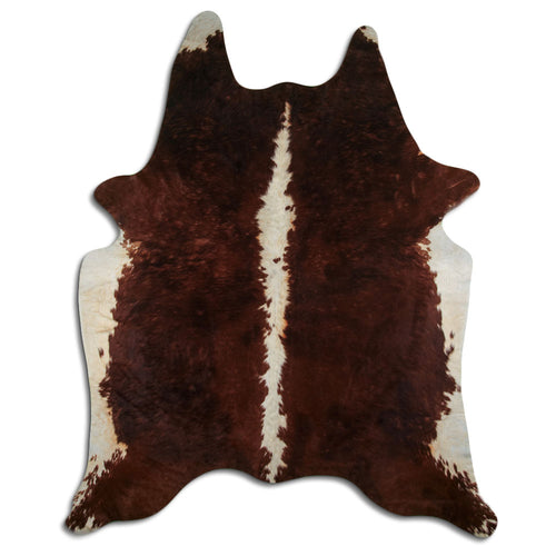 Braun-Weißes Kuhfell XXXL