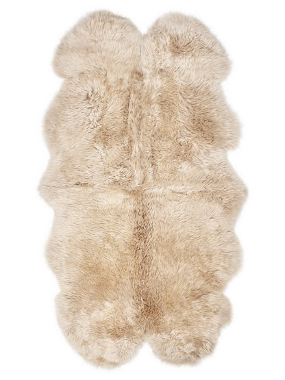 Neuseeländischer Lammfell-Teppich Quattro, Beige