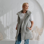 Merino Weste ''Wave'' Grau