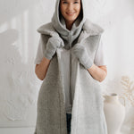 Merino Weste ''Wave'' Grau
