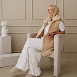 Merino Weste ''Wave'' Beige