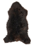 Braunes Schaffell, ca. 135 × 65 cm, von oben fotografiert: genau das Fell, das Sie erhalten