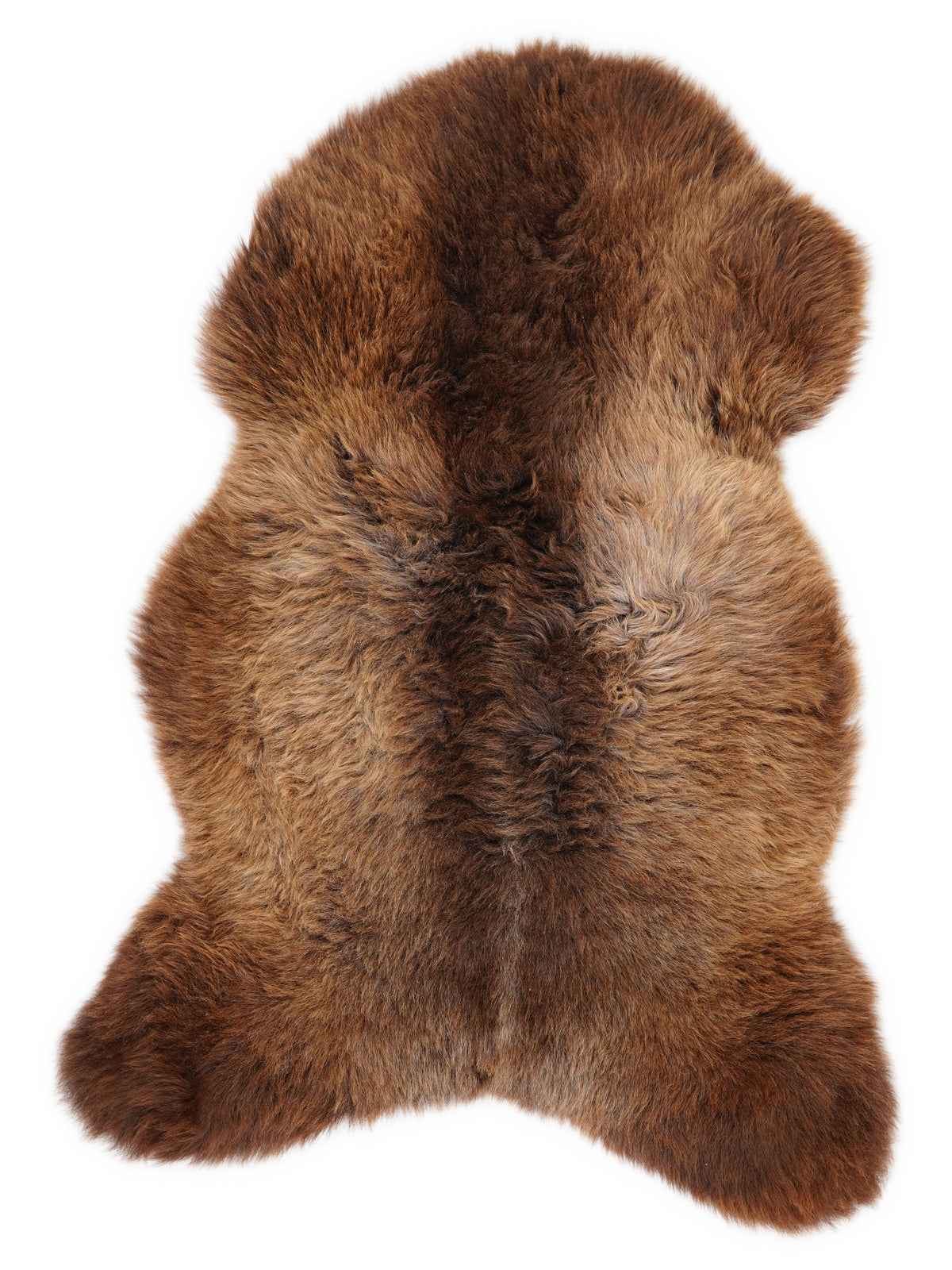 Mehrfarbiges britisches Lammfell, ca. 110 × 65 cm, von oben fotografiert: genau das Fell, das Sie erhalten