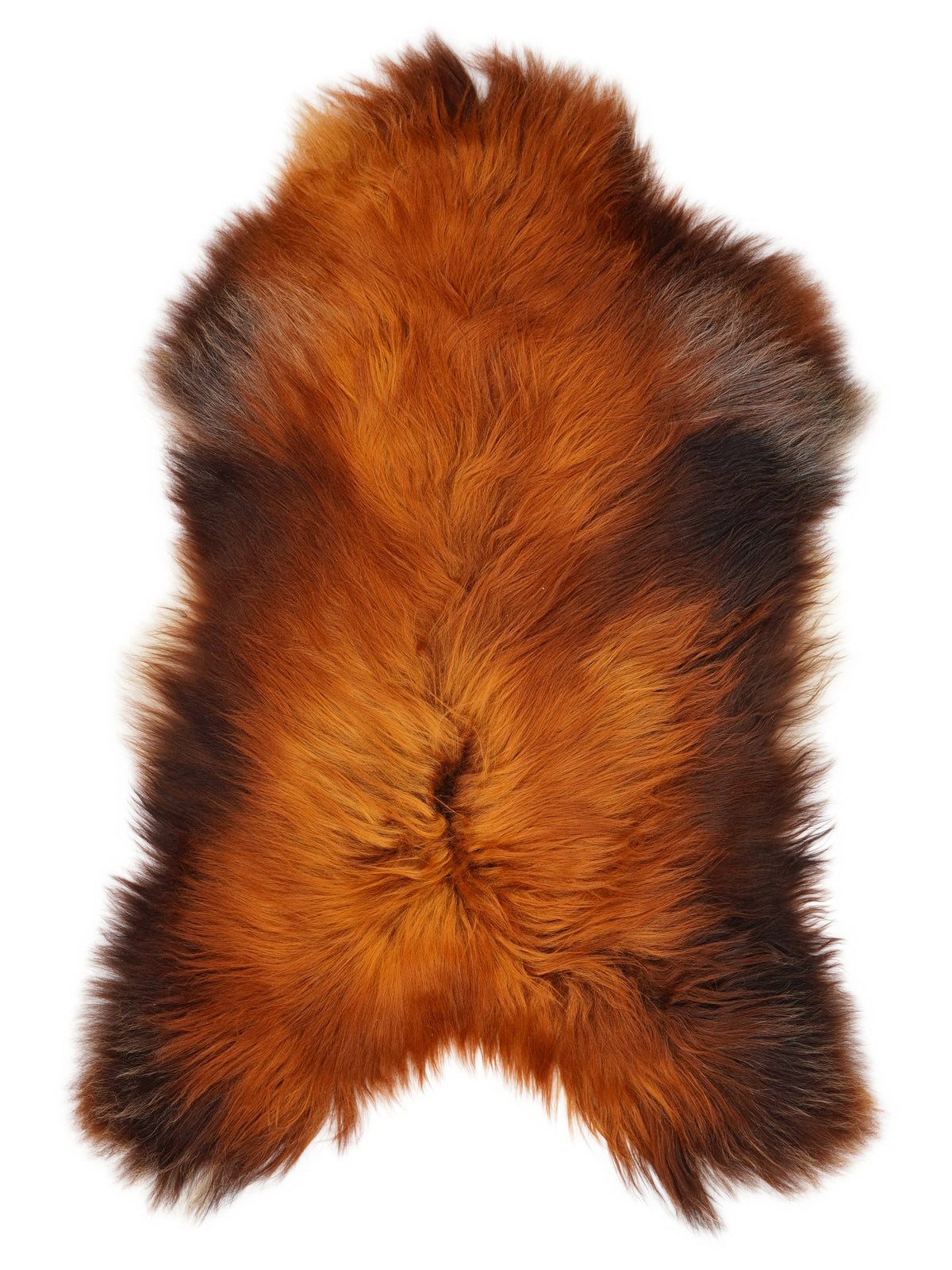 Isländisches Rusty-Schaffell, ca. 120 × 70 cm, von oben fotografiert: genau das Fell, das Sie erhalten